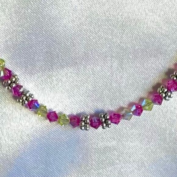 UE# Amethyst Crystal & Sterling 925 Silver Beaded Necklace - Picture 8 of 10